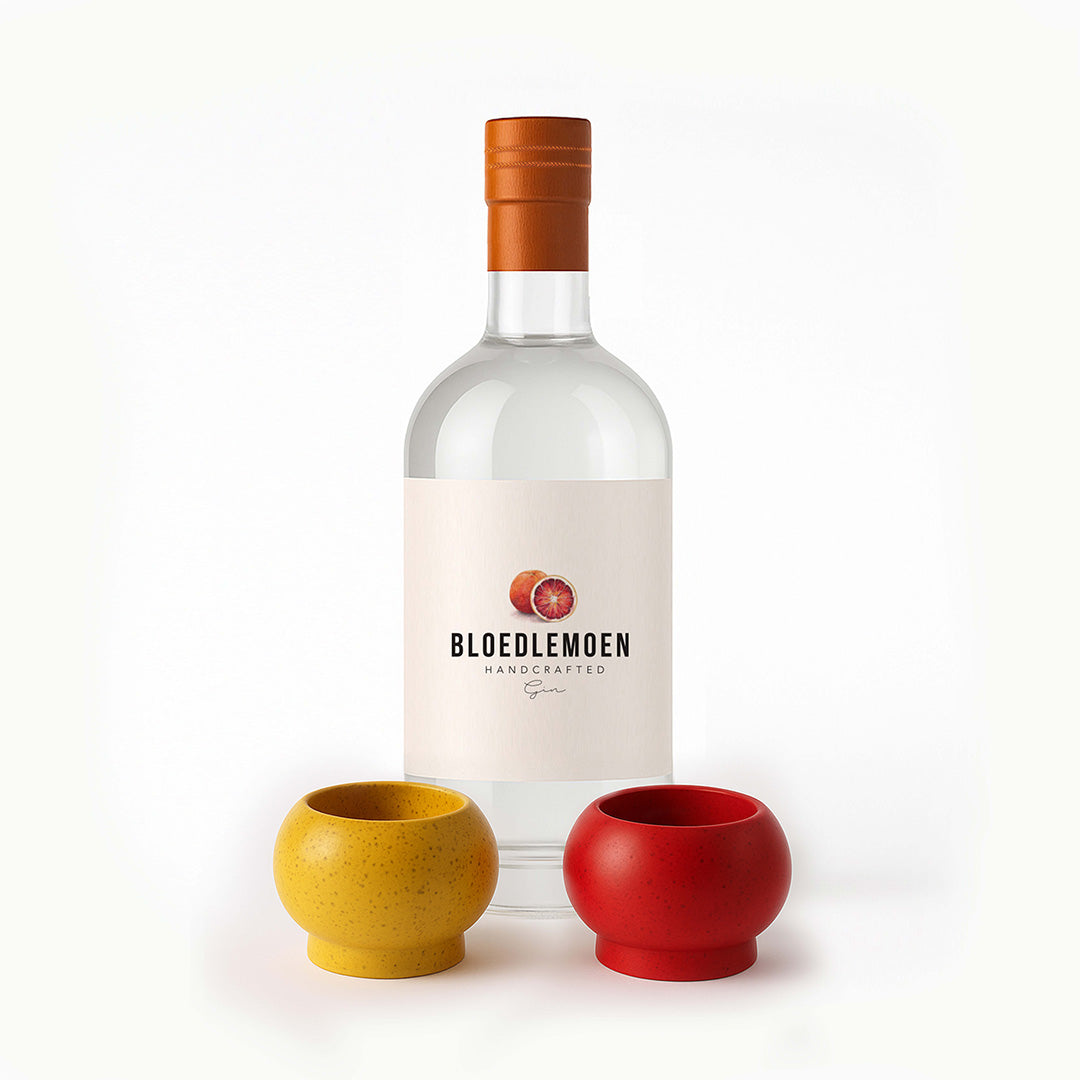 Bloedlemoen Gin Original plus FREE set of 2 Alkaline stackable candle holders