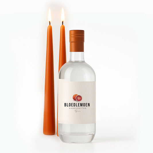 Bloedlemoen Gin Original plus FREE set of 2 Okra Dinner Candles